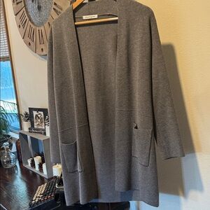 French quarter Charcoal Open Front Cardigan